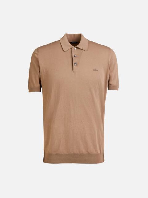 HOGAN Polo Shirt in Cotton Knit Beige