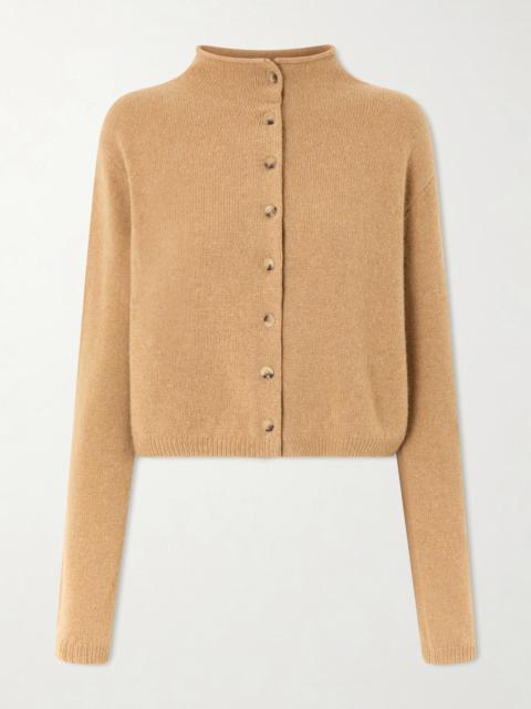 KHAITE Annora Wool And Cashmere-blend Turtleneck Cardigan
