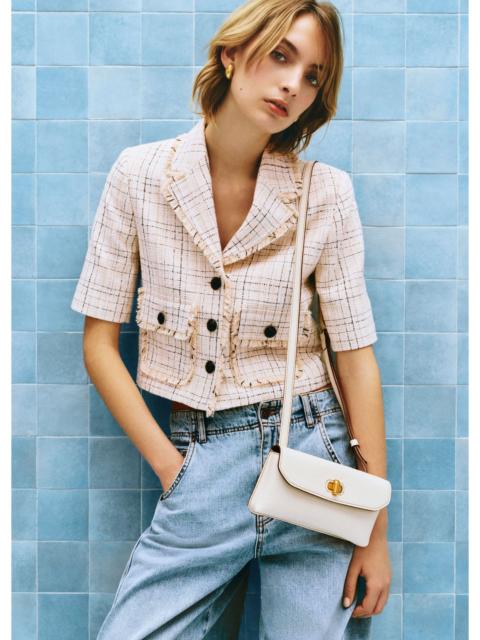 ME+EM Tweed Short Sleeve Crop Jacket