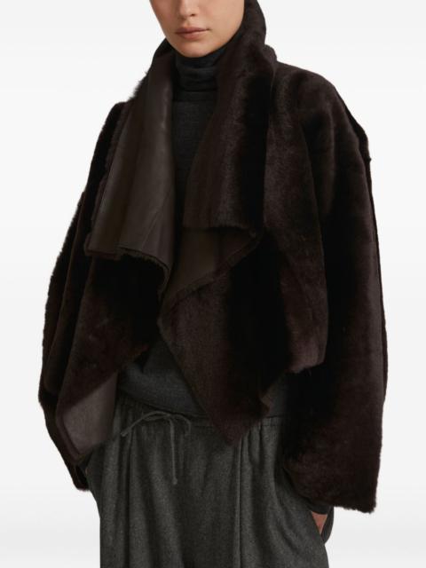 Yves Salomon draped lambskin jacket