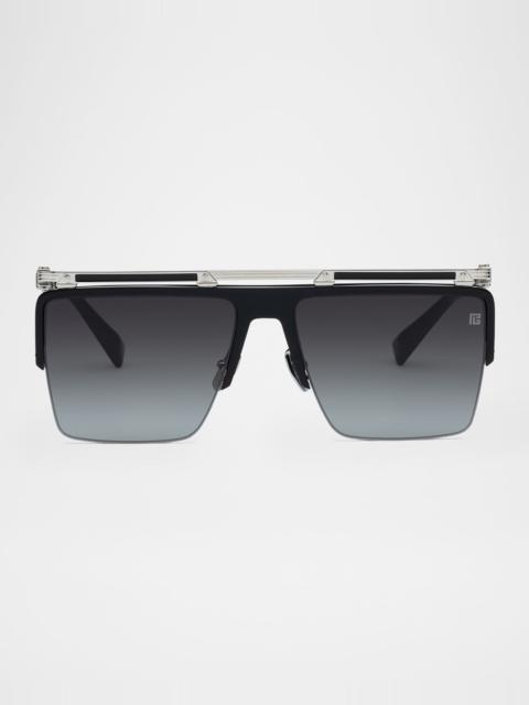 Balmain Triomphe Rectangle Sunglasses