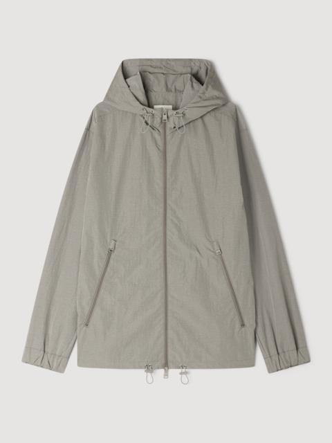 Sandro TECHNICAL HOODED ZIP-UP JACKET