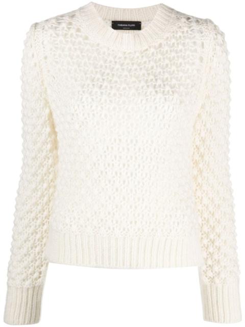 FABIANA FILIPPI open-knit long-sleeve jumper