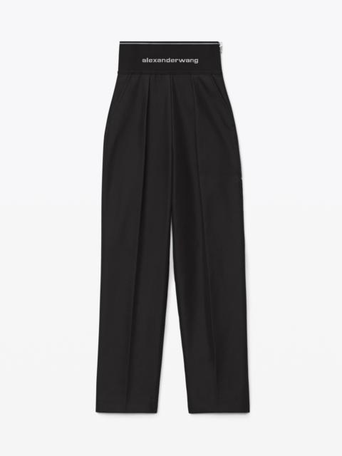 Alexander Wang STRAIGHT LEG TROUSER IN COTTON TAILORING