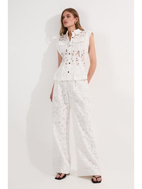 KAREN MILLEN Tall Cutwork Woven Straight Leg Trouser