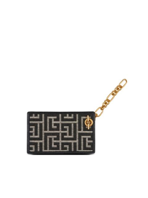 Balmain monogram jacquard card holder
