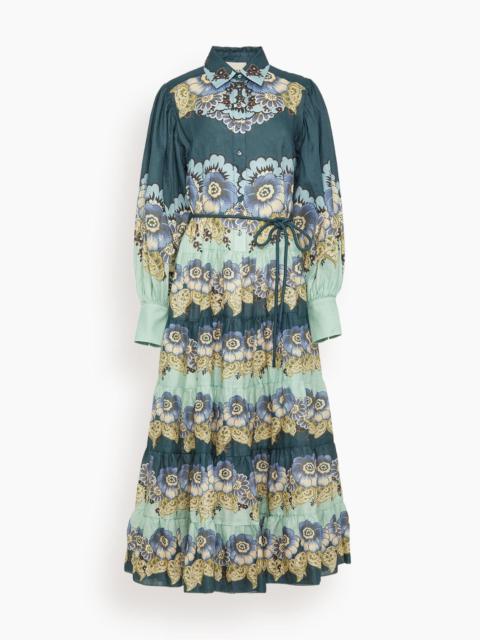 ALÉMAIS Madalena Shirtdress in Blue
