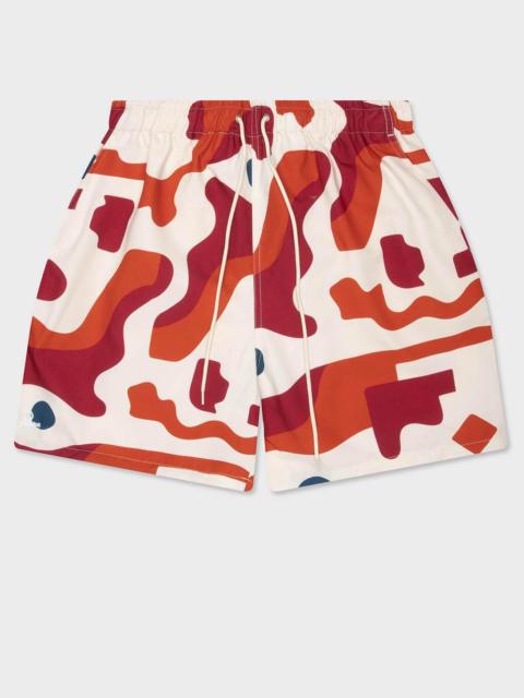 by Parra ABSTRACT MOUNTAIN SWIM SHORTS - RED