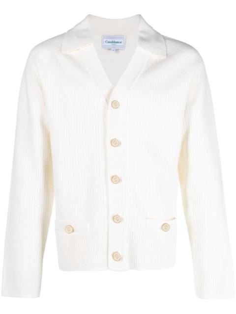 CASABLANCA wool-blend ribbed cardigan