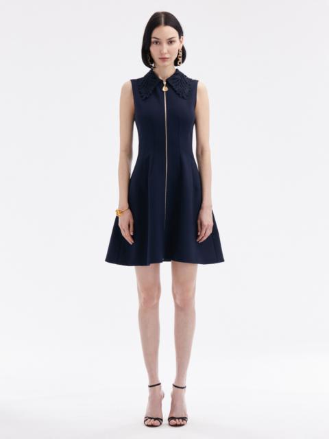 Oscar de la Renta FERN COLLAR ZIP-FRONT DRESS