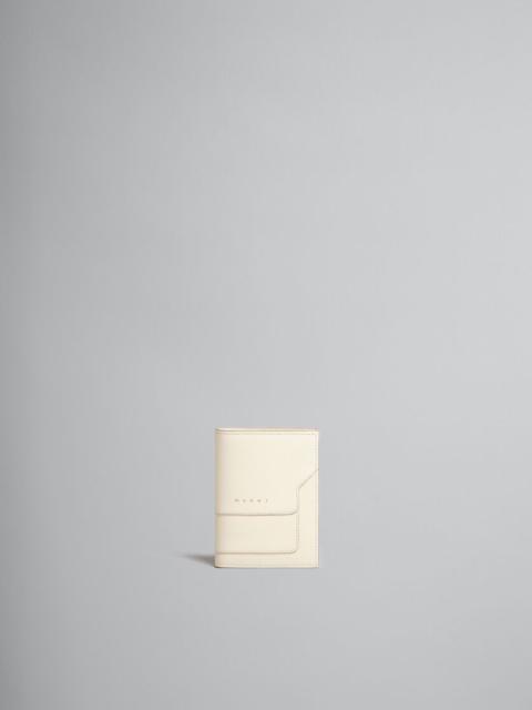 Marni WHITE SAFFIANO LEATHER BI-FOLD WALLET