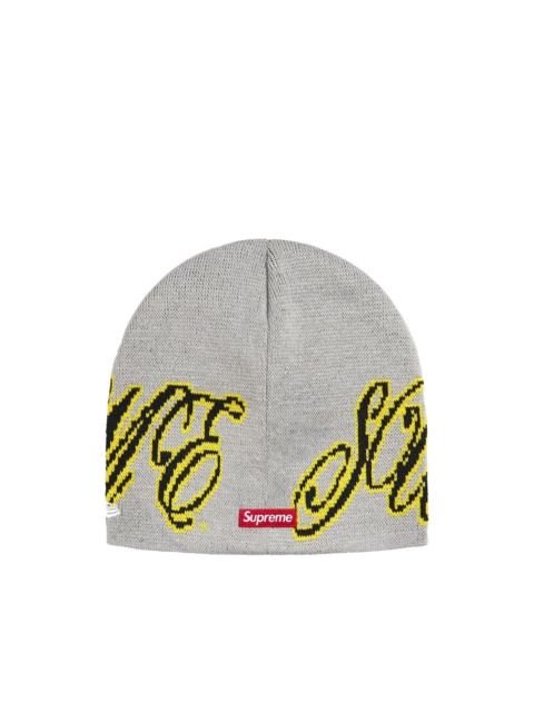 Supreme x New Era cursive beanie hat
