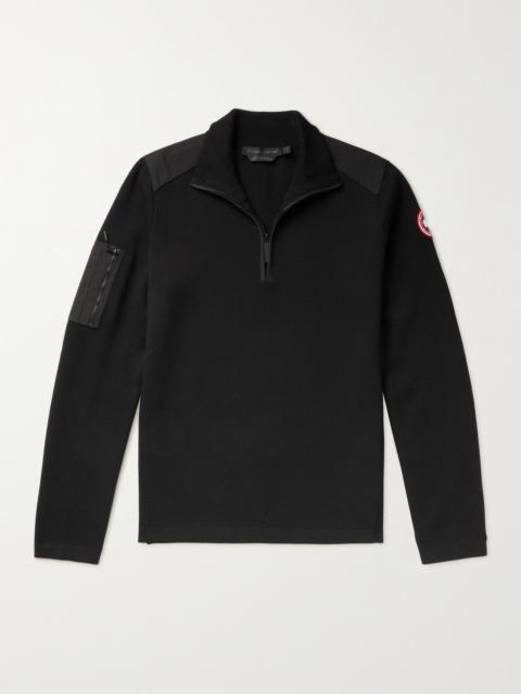 Canada Goose Stormont Slim-Fit CORDURA-Trimmed Merino Wool Half-Zip Sweater