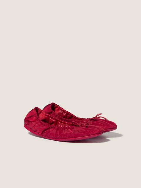 Miu Miu Foldable technical fabric ballerinas