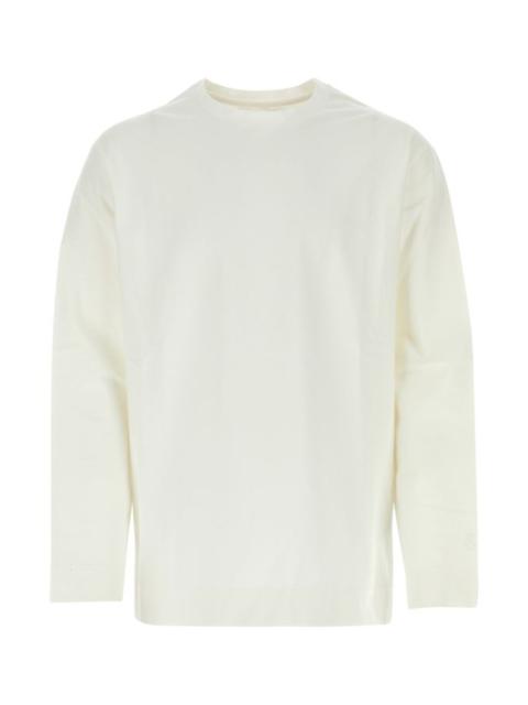 White stretch cotton oversize t-shirt