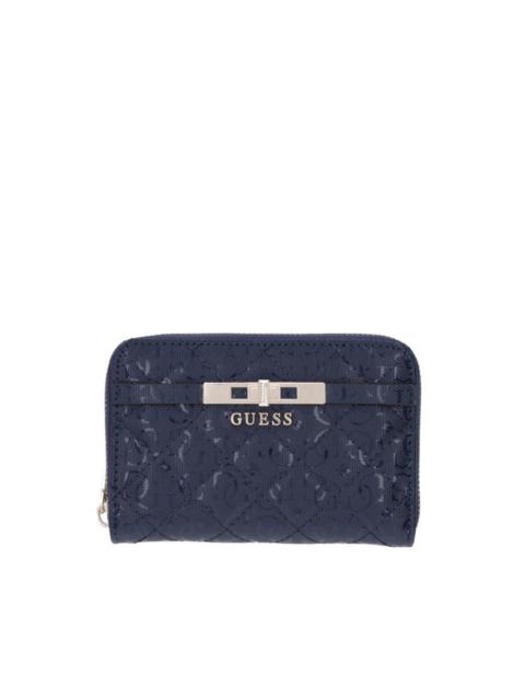 GUESS USA quilted logo-embossed wallet