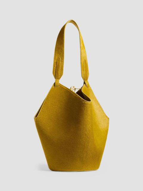 KHAITE Women's Lotus Mini Suede Tote Bag - Golden Olive