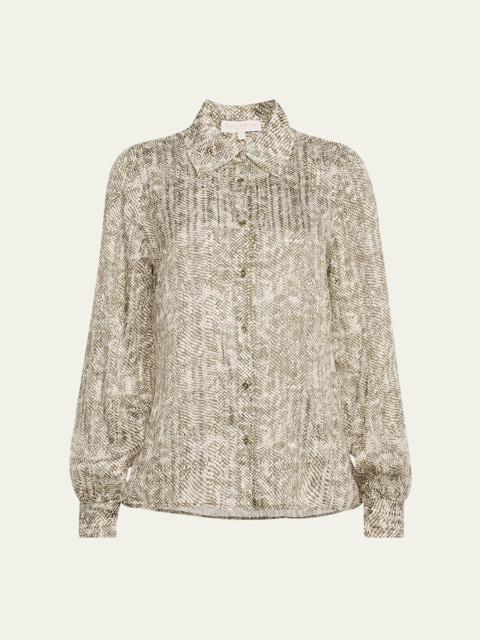 RAMY BROOK Pauline Button-Front Silk Blouse
