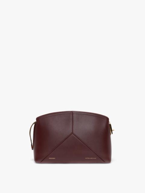 Victoria Clutch Bag In Burgundy Leather