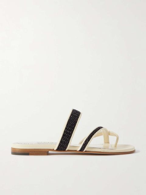 Susara raffia and leather sandals