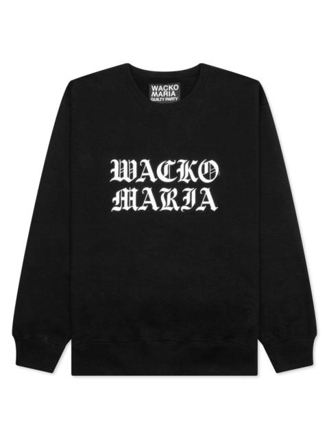 WACKO MARIA HEAVY WEIGHT CREWNECK TYPE-2 SWEATSHIRT - BLACK