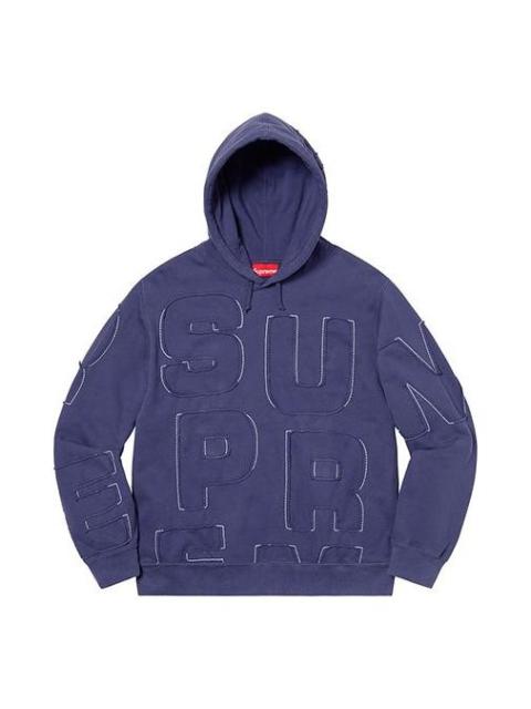 Supreme Cutout Letters Hooded Sweatshirt 'Purple' SUP-SS20-526