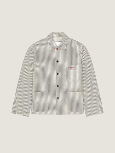 Givenchy COUTURE SEAM STRIPED JACKET IN DENIM
