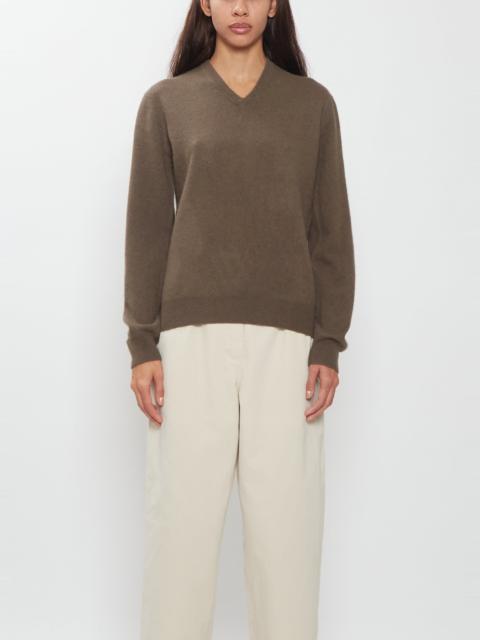 FRENCKENBERGER Mini V-Neck Cashmere Sweater — Cacao