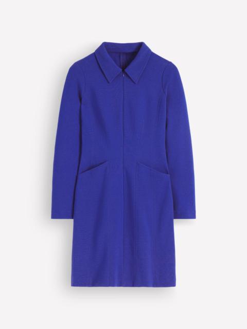 BODEN Nia Ottoman Long Sleeve Dress-Bright Blue