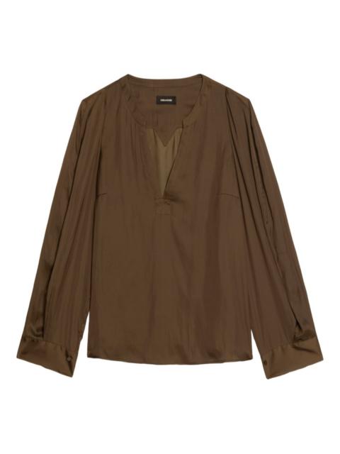 Zadig & Voltaire Torny V-neck satin blouse
