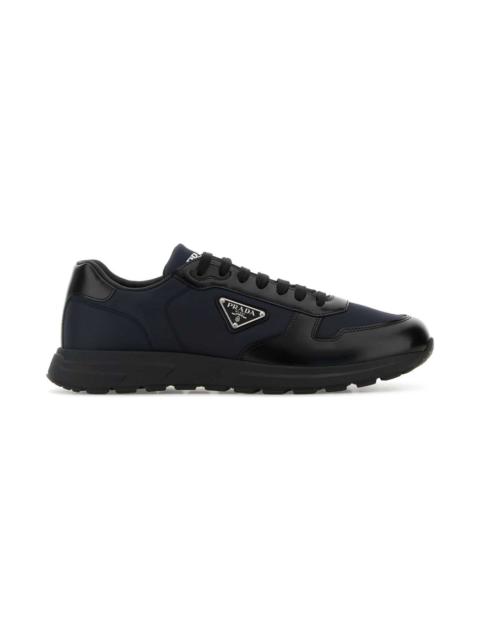 Two-tone Nylon And Leather Prax 2.0 Sneakers
