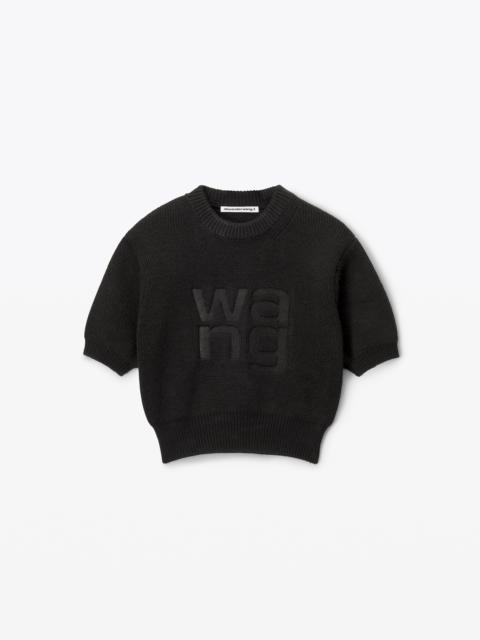 Alexander Wang short sleeve pullover in compact deboss