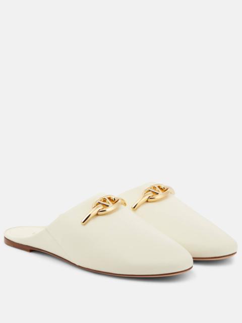 VLogo Gate leather mules