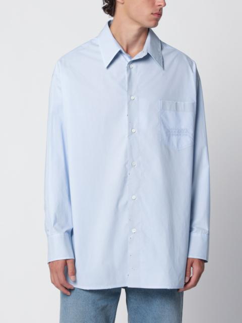 MM6 Maison Margiela Light blue cotton poplin shirt