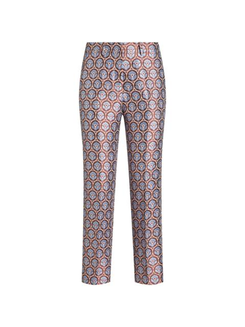 jacquard cropped trousers