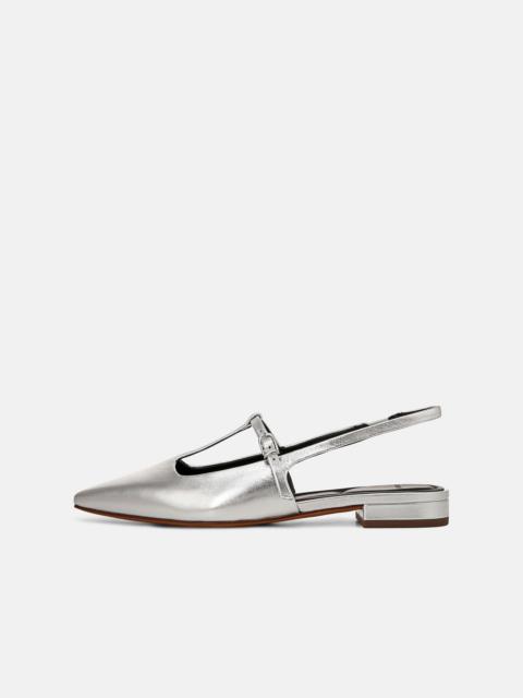 Vince Iliana Metallic Leather Slingback Flat