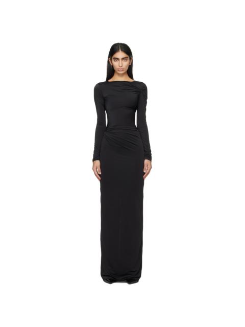 16ARLINGTON Black Nubria Maxi Dress