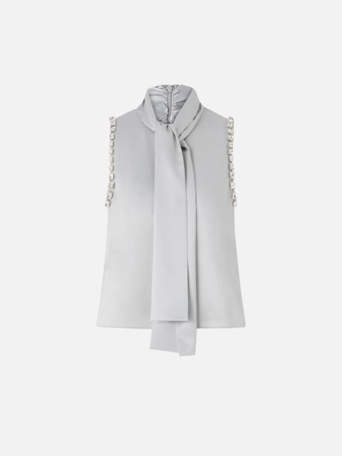 PINKO SLEEVELESS TOP WITH SASH NECK
