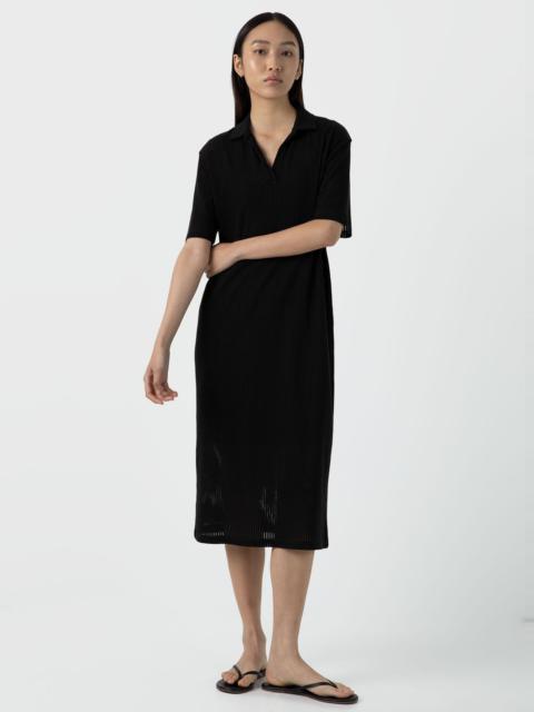 Sunspel Lace Mesh Polo Dress