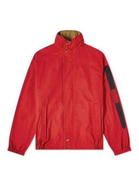 GUCCI Gucci Reversible Logo Arm Hooded Jacket 'Red' 618902-ZAEOM-6082