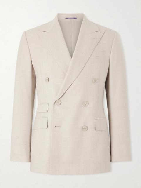 Ralph Lauren Double-Breasted Wool-Flannel Blazer