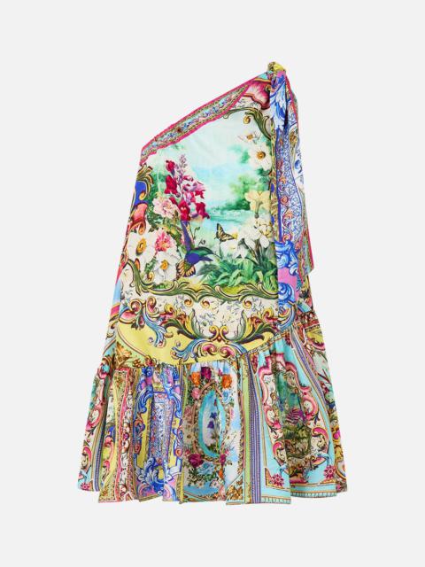 CAMILLA TIE ONE SHOULDER SHORT DRESS