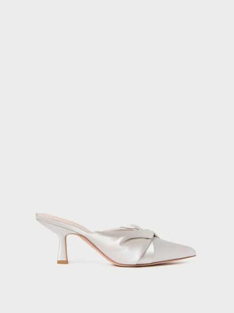 LOEFFLER RANDALL Tyla Cream Satin Twisted Mule