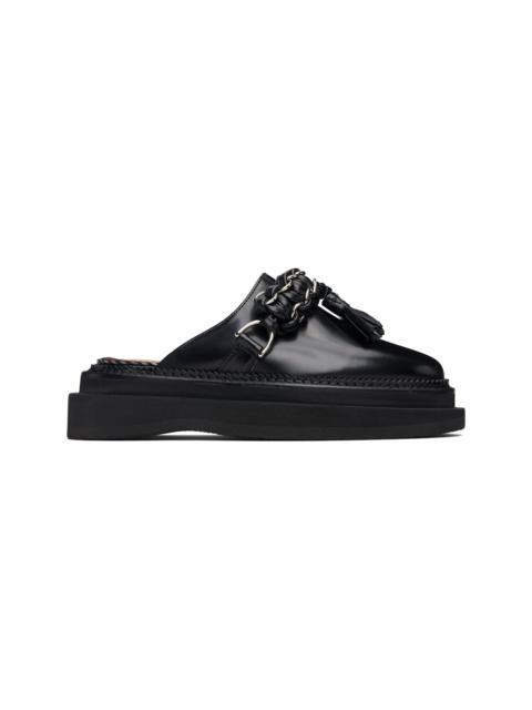 TOGA PULLA Black Leather Slip-on Loafers