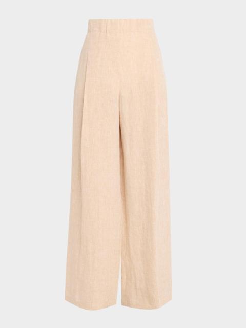 Lafayette 148 New York Astor Wide-Leg Linen Pants