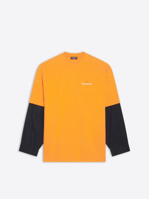 BALENCIAGA Men's Year Of The Tiger Patched Sleeves in Orange