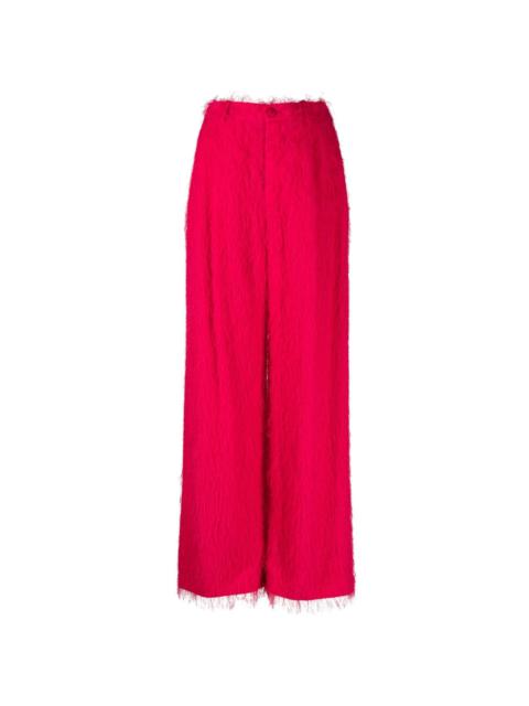 LAPOINTE high-waisted textured trousers