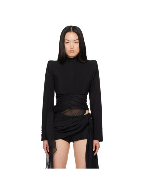 MUGLER Black Backless Blazer