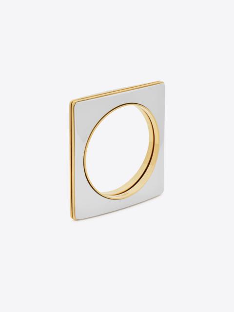 SAINT LAURENT split square bangle in metal