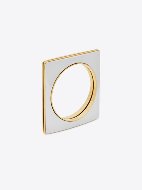 split square bangle in metal